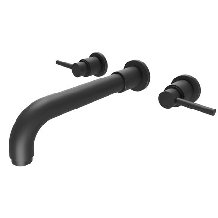 PIONEER Two Handle Wall Mount Roman Tub Set in Matte Black 4MT600-MB